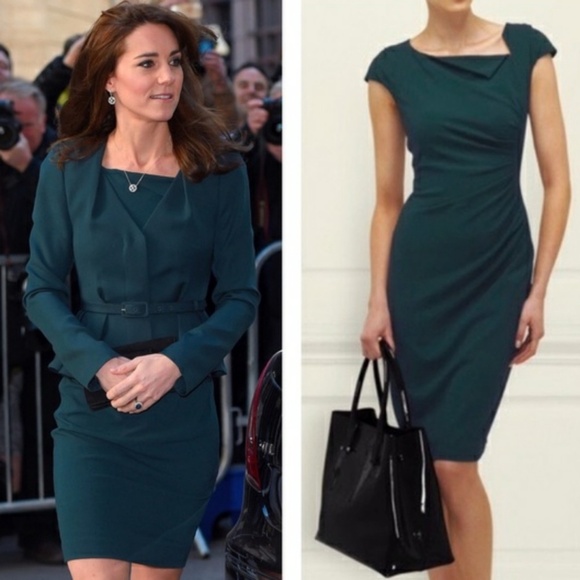 LK Bennett Blue Dress “Davina” ASO Kate Middleton 2 - Picture 2 of 16